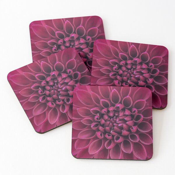 Item preview, Pink Bombshell Dahlia Flower Petal Pattern. Bright Magenta Colours 062 designed and sold by Bees-n-Flowers.