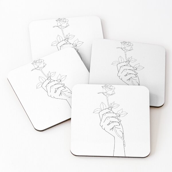 Item preview, Rose in Hand Black lined designed and sold by Vector-Market.