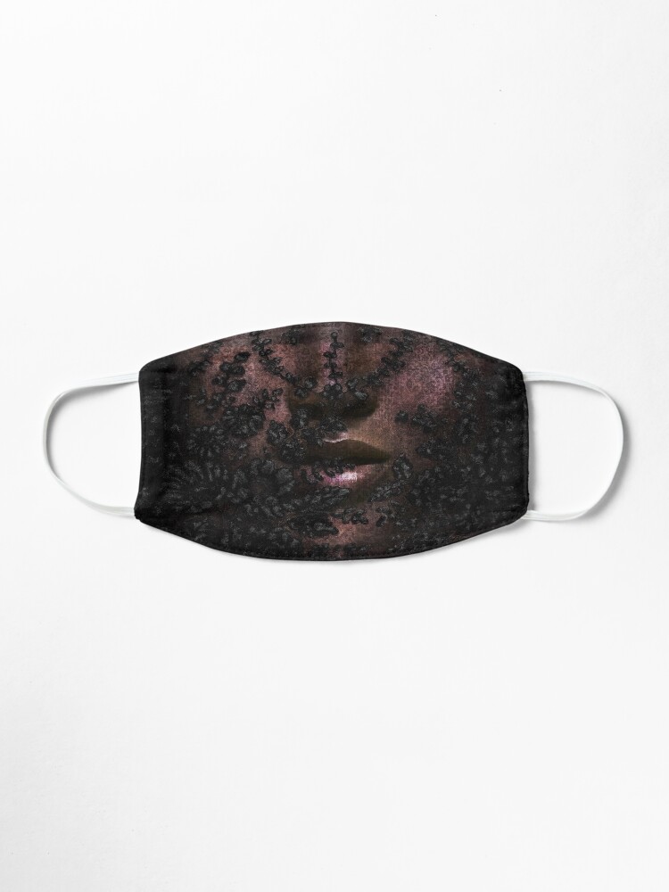 Alternate view of “Widow” (black veil, grief, loss) painting - “Smile” Fine Art series Mask