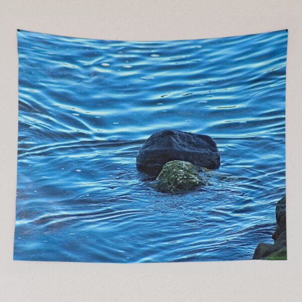 Item preview, Rocks Water Ripples Spa Minimal Seascape Waterscape designed and sold by worldways.