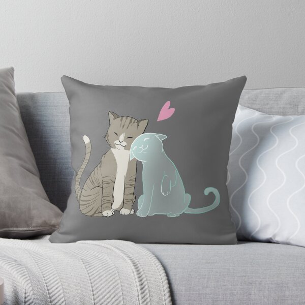 Cat love Throw Pillow
