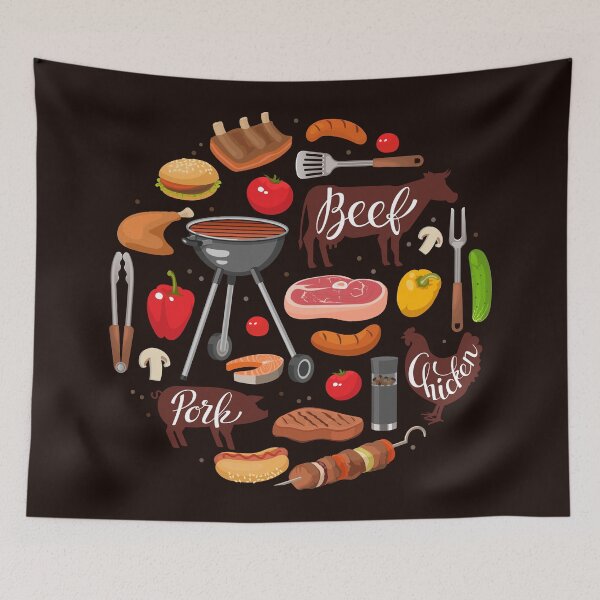 Item preview, Barbecue Grill Ingredients designed and sold by Alicia Chee.