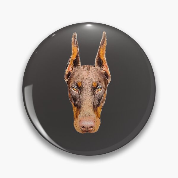 Art de la tête de Doberman Badge