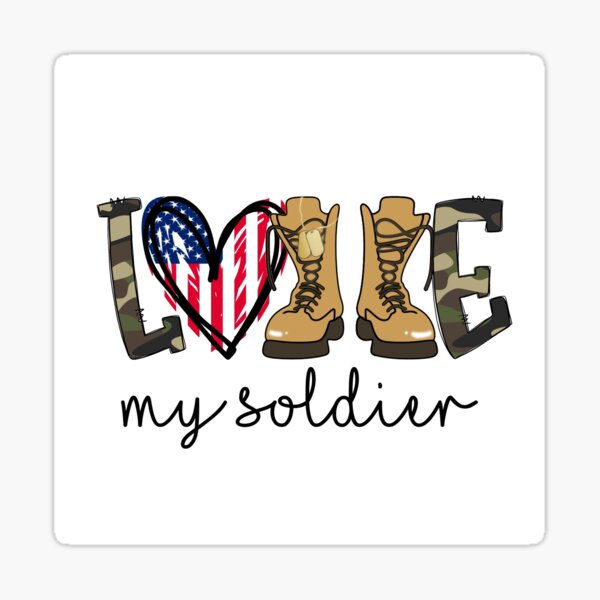 Love My Soldier Military Wife Sticker Sticker