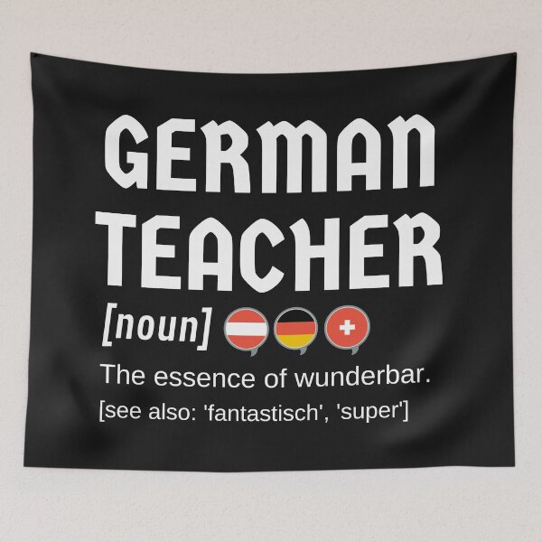 Item preview, Deutschlehrer Deutschlehrerin German Teacher Wunderbar with Flags designed and sold by Time4German.