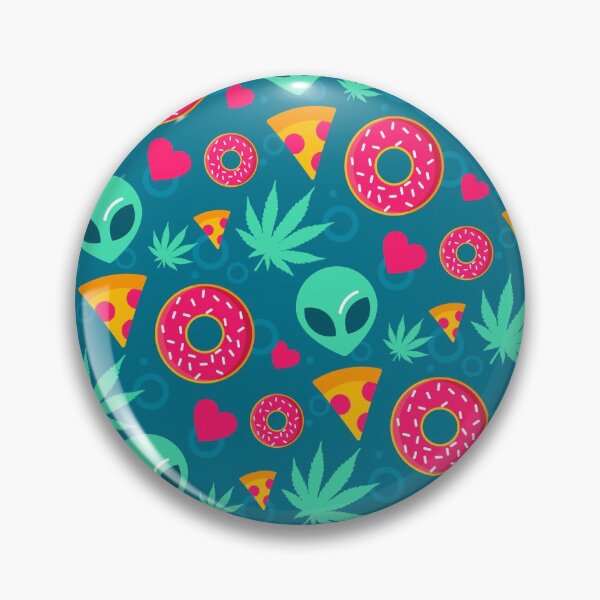 Item preview, 420 Cannabis Aliens Pizza Pattern Gift designed and sold by Patterntastic.