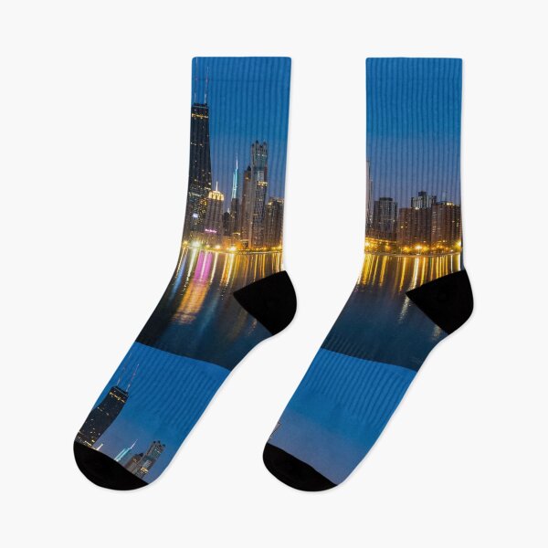 Item preview, Chicago Dawn Cityscape Grayscale designed and sold by mljdwhite.