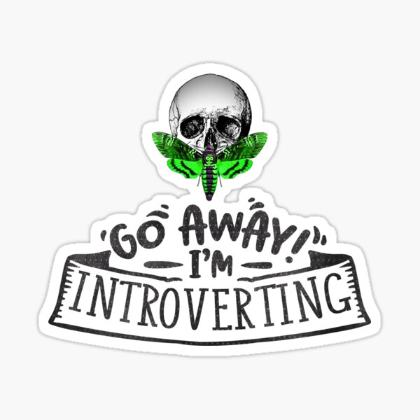 Introvertish vinyl sticker, meme stickers, waterproof stickers