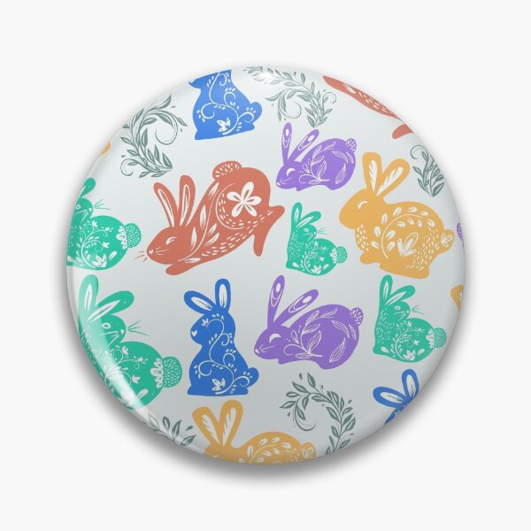Item preview, Colorful cute bunnies and plants pattern gift design designed and sold by Michael Schmidt.