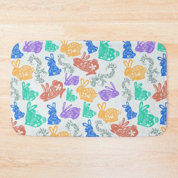 Item preview, Colorful cute bunnies and plants pattern gift design designed and sold by Michael Schmidt.