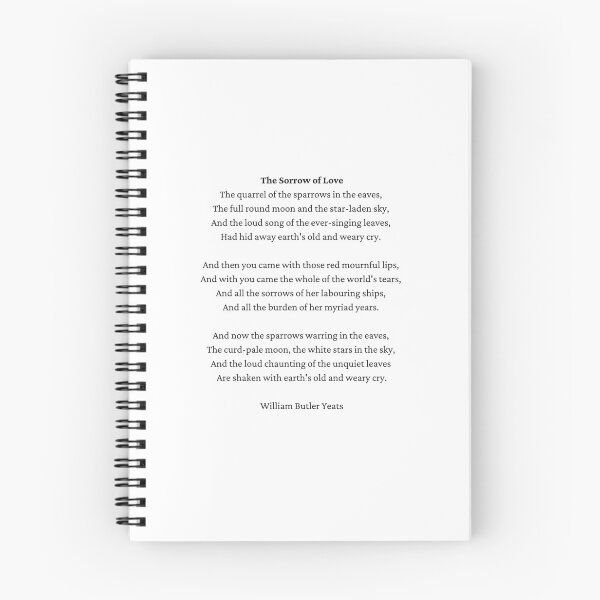 Item preview, William Butler Yeats- The Sorrow of Love designed and sold by brownbread-.