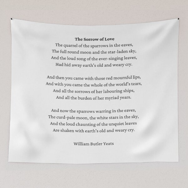 Item preview, William Butler Yeats- The Sorrow of Love designed and sold by brownbread-.