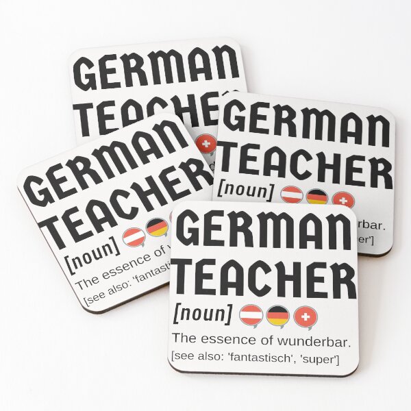 Item preview, German Teacher Definition Professeur d'allemand Wunderbar with Flags designed and sold by Time4German.