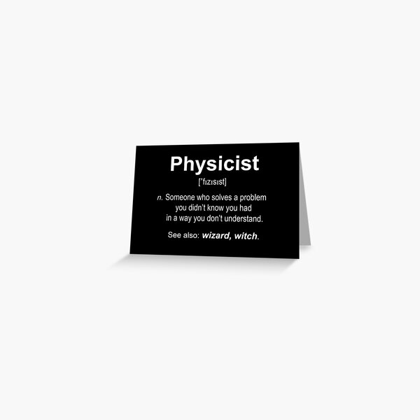 Physicien W Carte de vœux