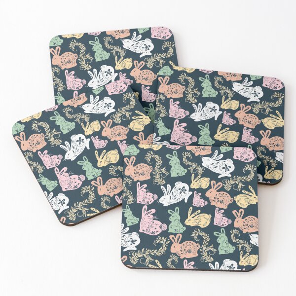 Item preview, Pastel colors cute bunny plants pattern gift design designed and sold by Michael Schmidt.