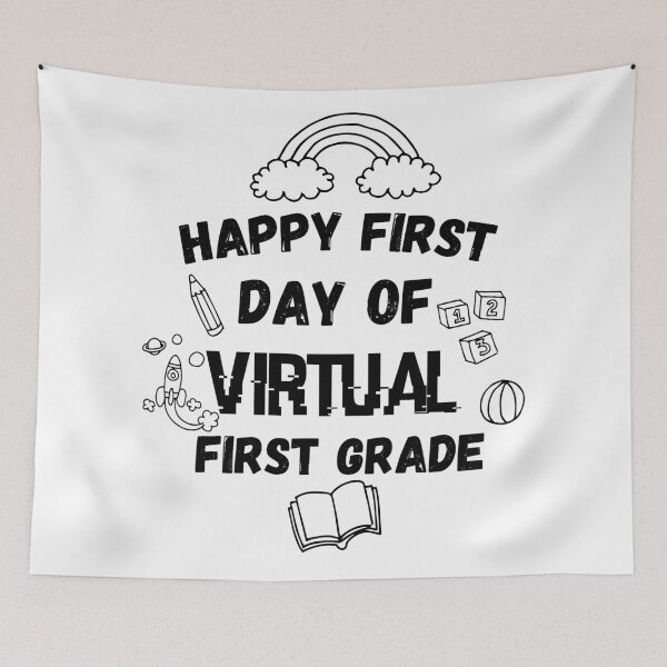 Item preview, happy first day of virtual first grade designed and sold by CodingForTech.