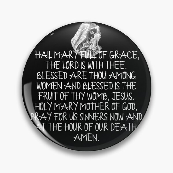 Item preview, Hail Mary Prayer design, Catholic gift, Catholic design, christian gift, Virgin Mary, Catholic Prayer, Prayer  designed and sold by Lupappdesigns.