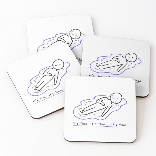 Item preview, Cry Tears Broken Heart Positive Sad Funny Everythings Fine Its Fine Artwork designed and sold by CreatedbyJR.