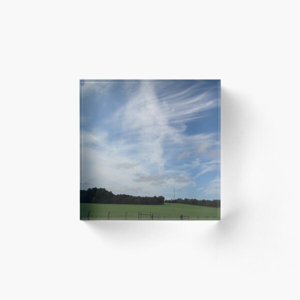 Spirit of Jesus over the field. Acrylic Block