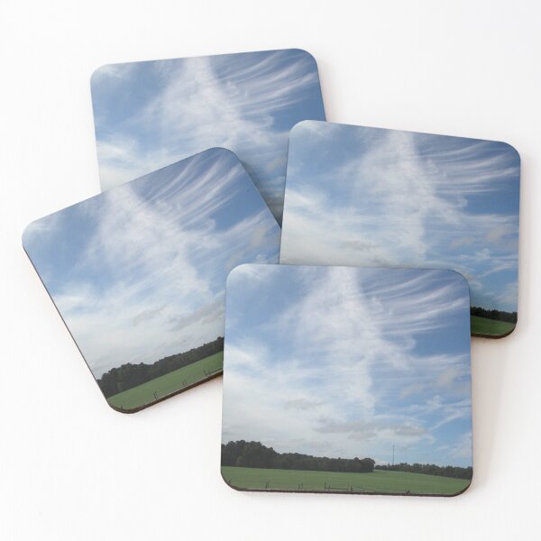 Spirit of Jesus over the field. Coasters (Set of 4)