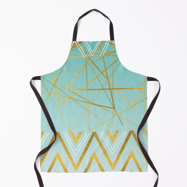 Item preview, Turqoise trending Design with golden stripes designed and sold by The Pattern Artist.