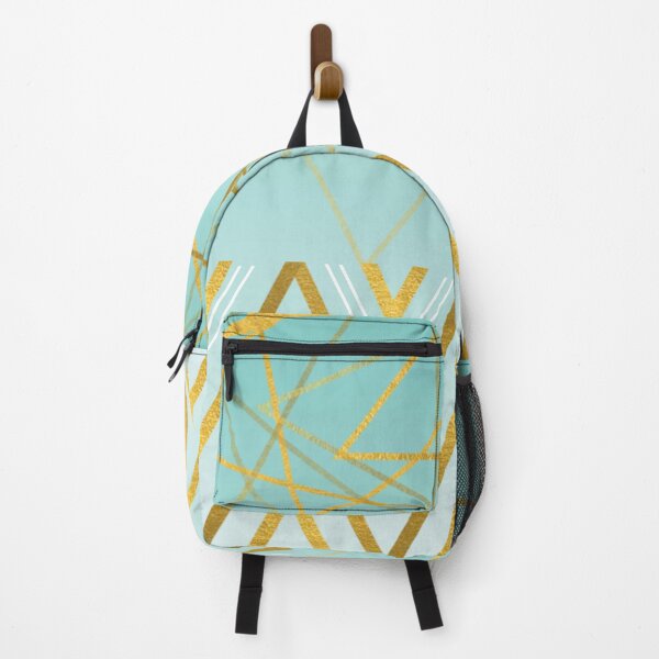 Item preview, Turqoise trending Design with golden stripes designed and sold by The Pattern Artist.