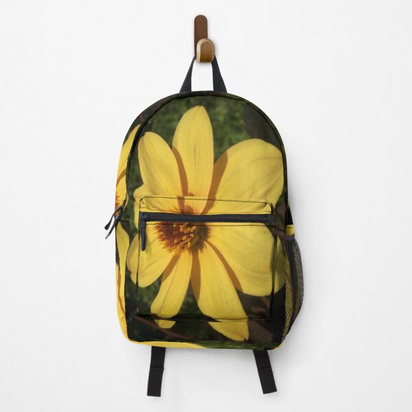 Item preview, Dahlia Happy Single Party Flower. Cheerful Bright Yellow Petals 065 designed and sold by Bees-n-Flowers.