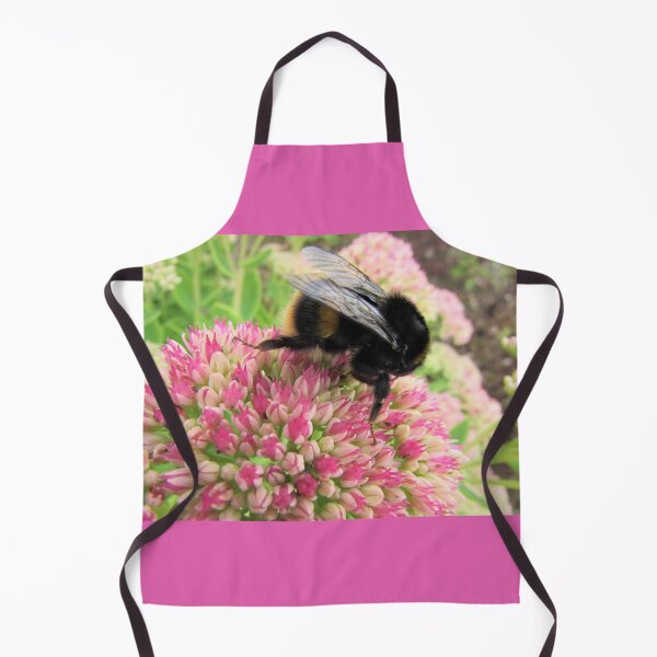 Item preview, Beautiful Fluffy Bee on Autumn Joy Sedum designed and sold by GoNatureDesigns.