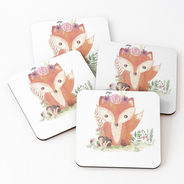 Item preview, Woodland Baby Fox - Watercolor Cute Animal designed and sold by FunkyDragon.