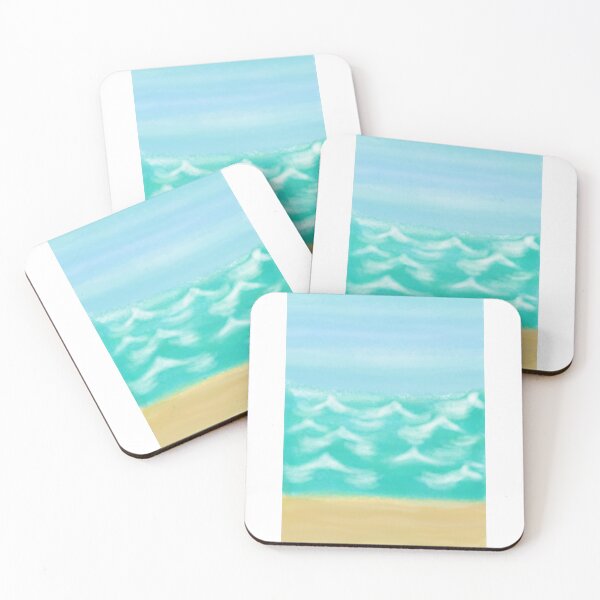 Item preview, Canarian beach on blue designed and sold by Nailia Kublashvili.