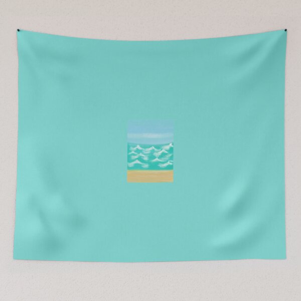 Item preview, Canarian beach on blue designed and sold by Nailia Kublashvili.
