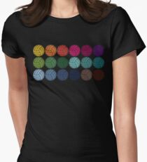 Cute Colorful Volleyballs Women's Fitted T-Shirt