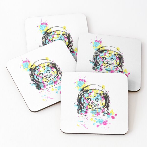 Item preview, Colorful Astronaute Cat Illustration, Pets Lovers designed and sold by Seopdesigns.