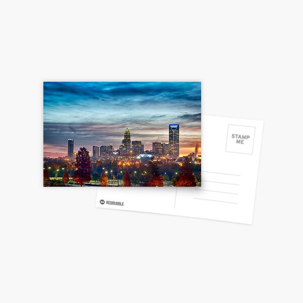 charlotte north carolina skyline morning sunrise Postcard