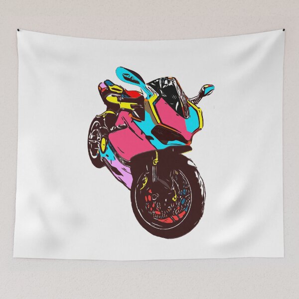Item preview, Cute Girly Big Bike Motorcycle Blue and Pink Color  designed and sold by Grafititee.