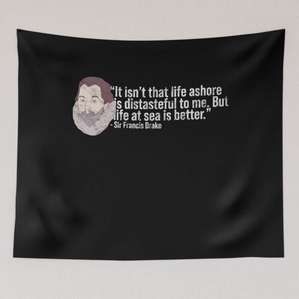 Item preview, Distressed Sir Francis Drake Quote - Ocean Seaman designed and sold by DeWinnes.
