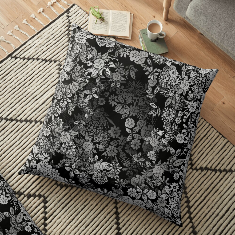Floral Time Floor Pillow