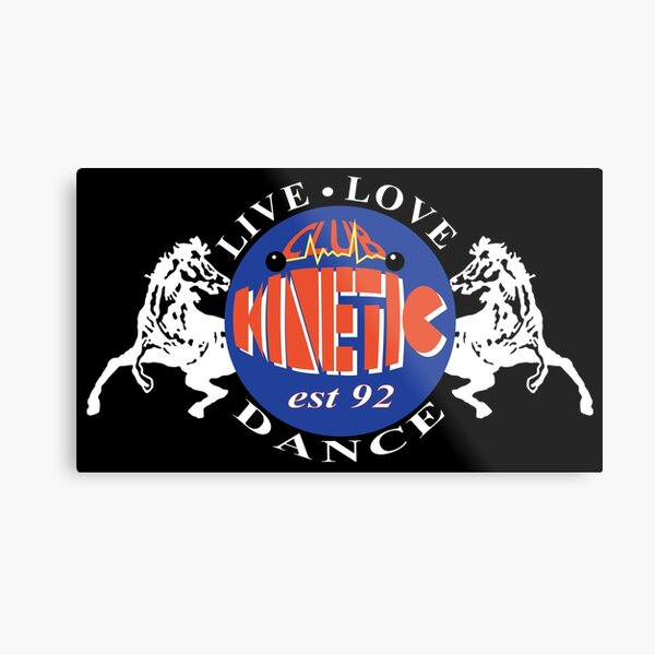 Live Love Dance Club Kinetic Rave Techno Lámina metálica