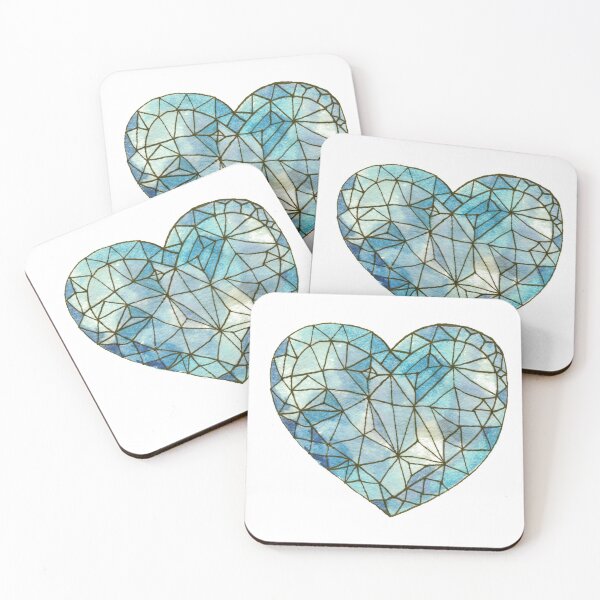 Item preview, Heart of Glass Crystal Gemstone Jewel {Blue/White} designed and sold by Cecilia Mok.