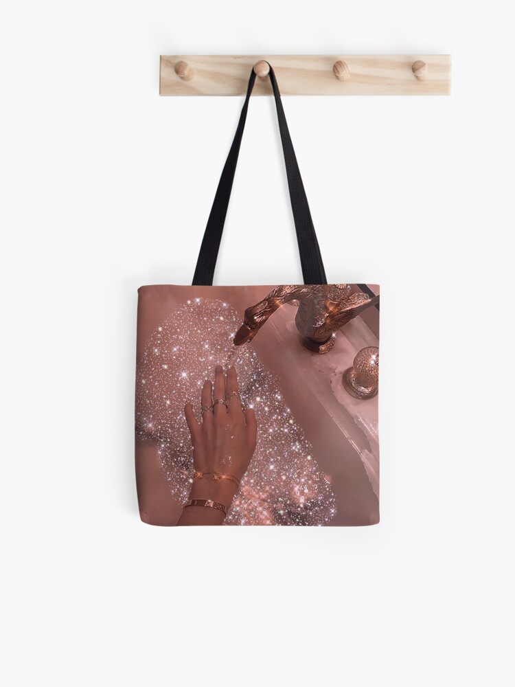 Rose gold outlet glitter tote bag