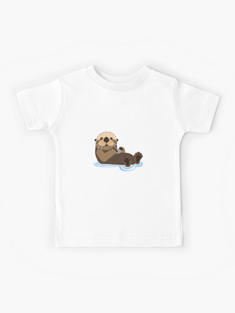 TS012026 "FRIENDLY Otter" Pour Enfant/Kid's T-shirts en coton 
