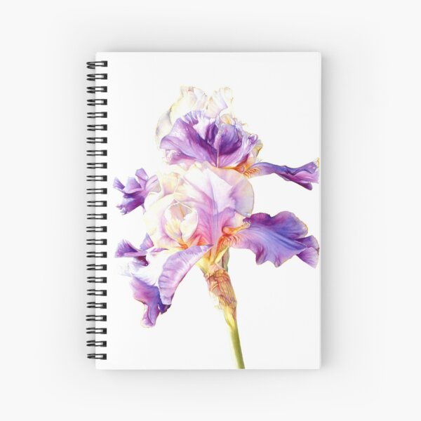 Botanical Iris watercolor #3 Spiral Notebook