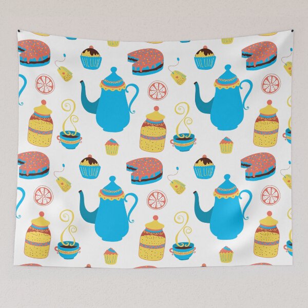 Item preview, British Tea Cake and Coffee Pattern Gift designed and sold by Patterntastic.