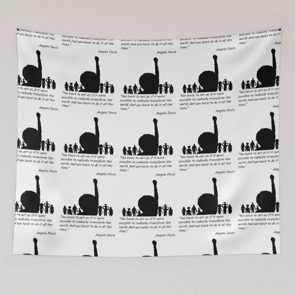 Item preview, Angela Davis-Radically Transform the World Quote designed and sold by Redder Than Red.