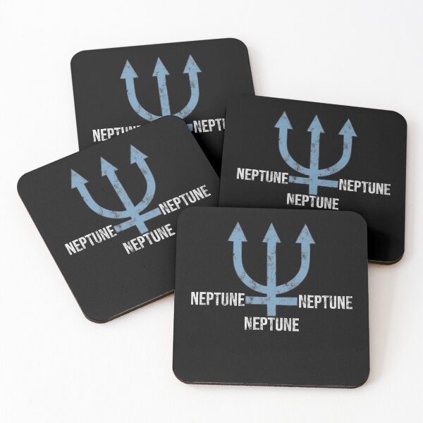 Item preview, Distressed Planet Neptune - Planet Symbol Text - Trident designed and sold by DeWinnes.