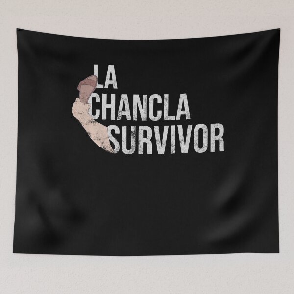 Item preview, Distressed La Chancla - Survivor Text - Chancletas designed and sold by DeWinnes.