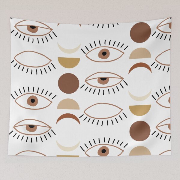 Item preview, Wabi Sabi minimalist eyes and abstract pattern designed and sold by SpicyCherrys.
