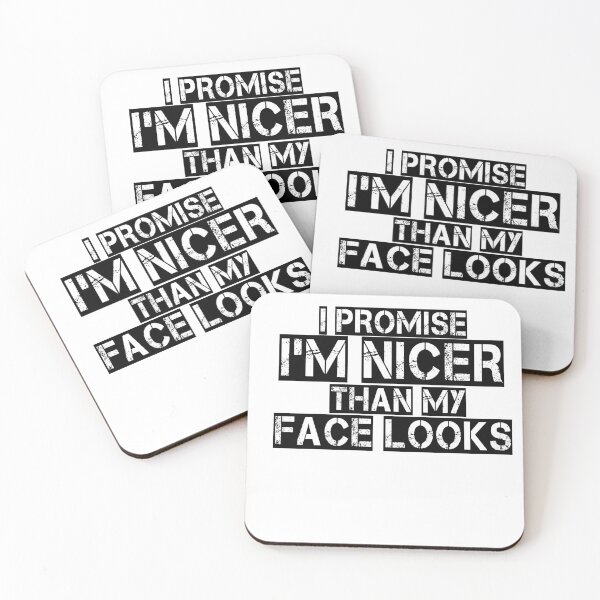 Item preview,  I promise i'm nicer than my face looks designed and sold by Andreastore.