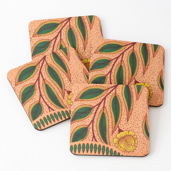 Item preview, Green Leaves African Wax Print designed and sold by africanvisuals.