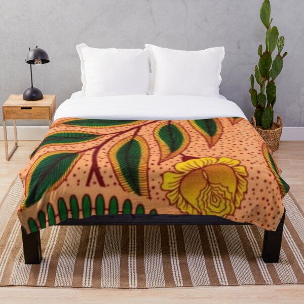 Item preview, Impresión de cera africana de hojas verdes designed and sold by africanvisuals.